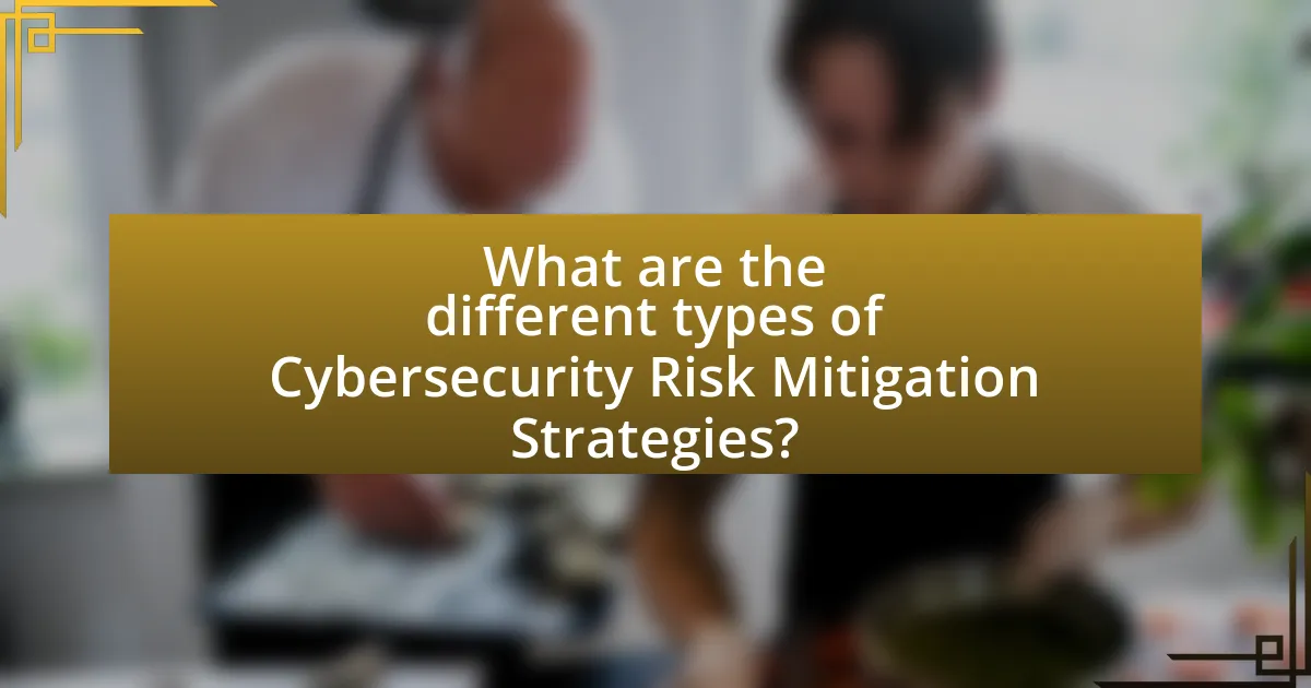 What are the different types of Cybersecurity Risk Mitigation Strategies?
